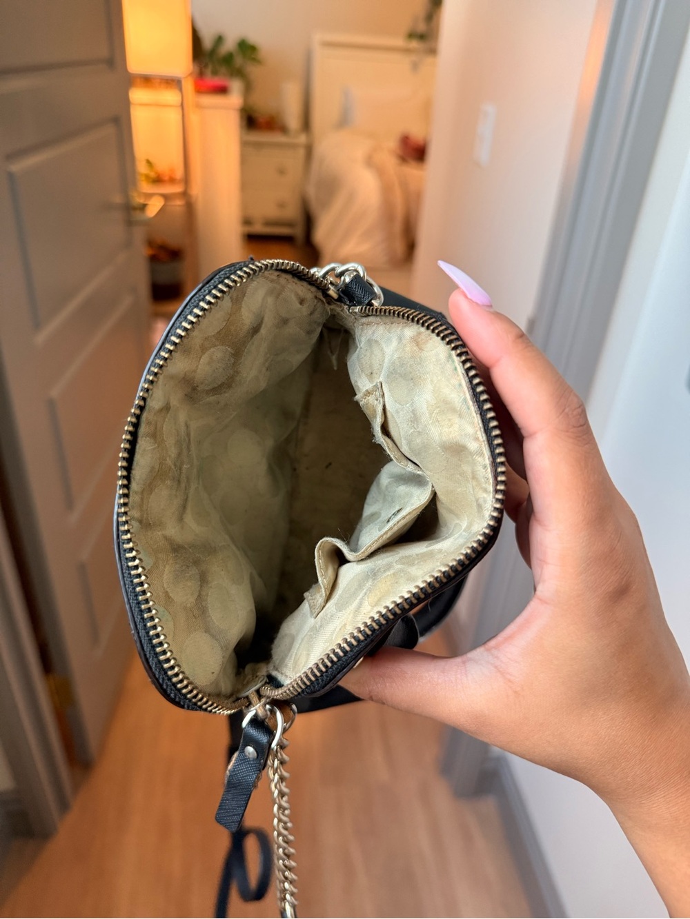 kate spade Black Mini Dome Satchel with Chain Strap - Picture 6 of 6